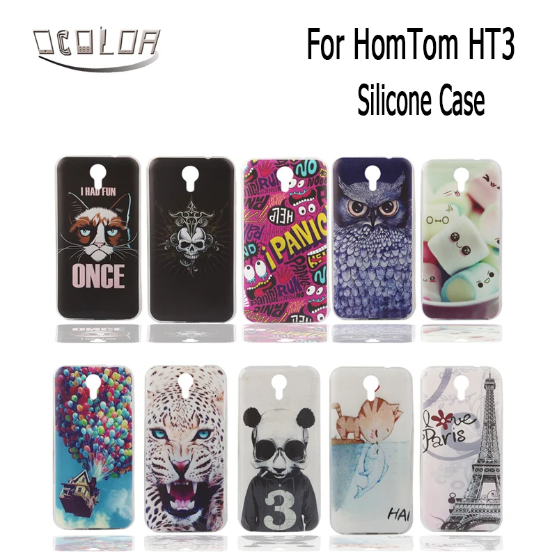 

ocolor For Homtom HT3/HT3 Pro Protective Silicon Case Anti-knock Back case with 10 types For Homtom HT3/HT3 Pro