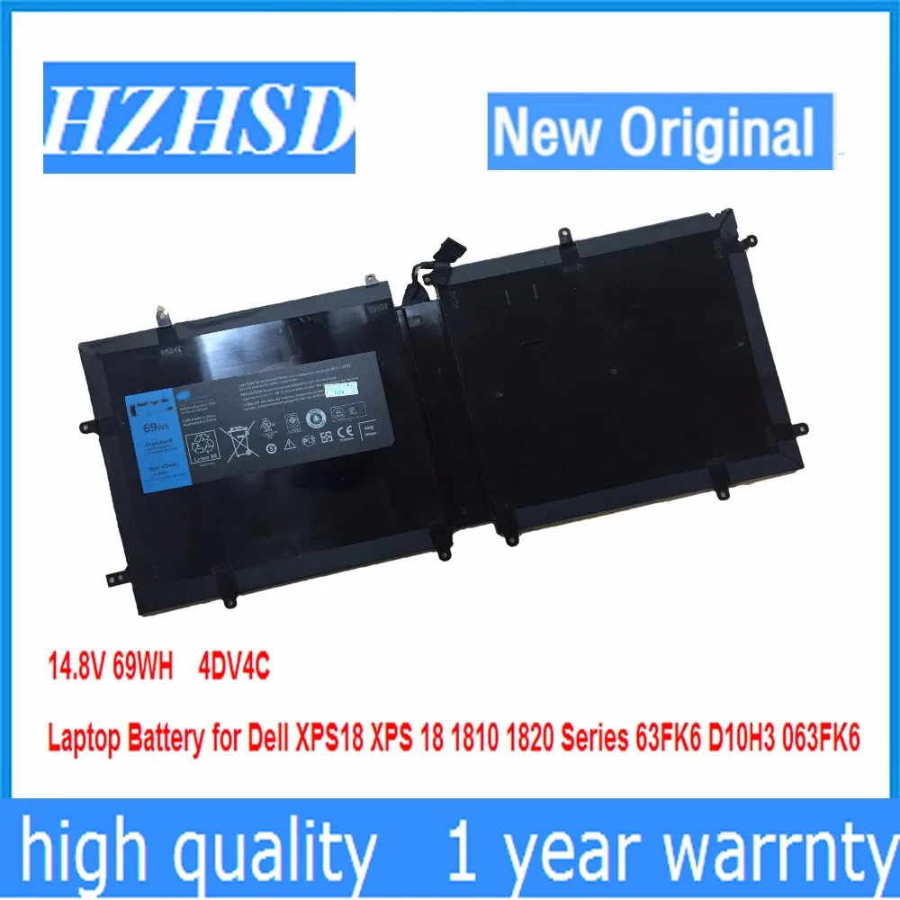 14.8V 69WH New original 4DV4C Laptop Battery for Dell XPS18 XPS 18 1810 1820 Series 63FK6 D10H3 063FK6 | Компьютеры и офис