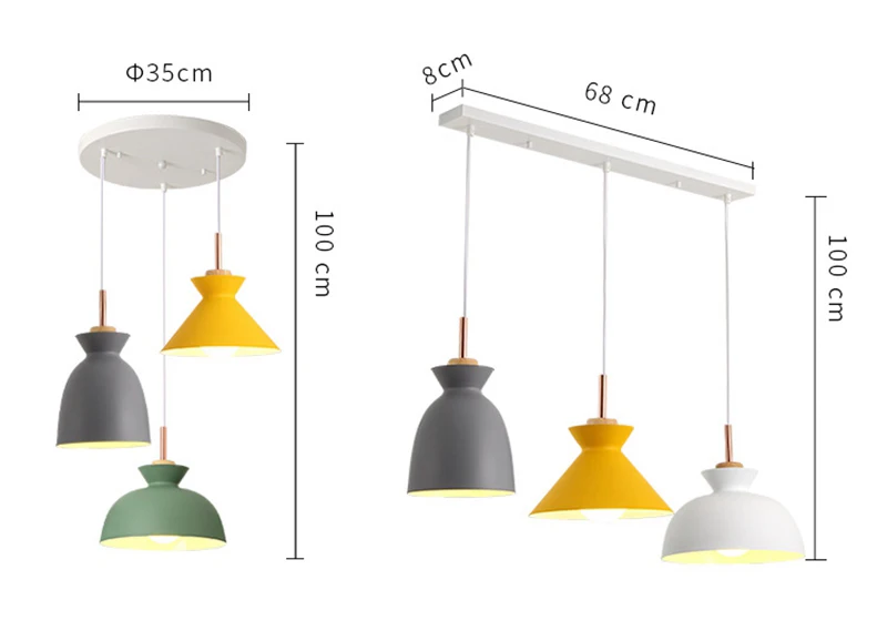 Fashion Colorful Modern DIY Wood Pendant Lights Minimalist Hanging Lights Suspension Luminaire Dining Room Lights Pendant Lamp (8)