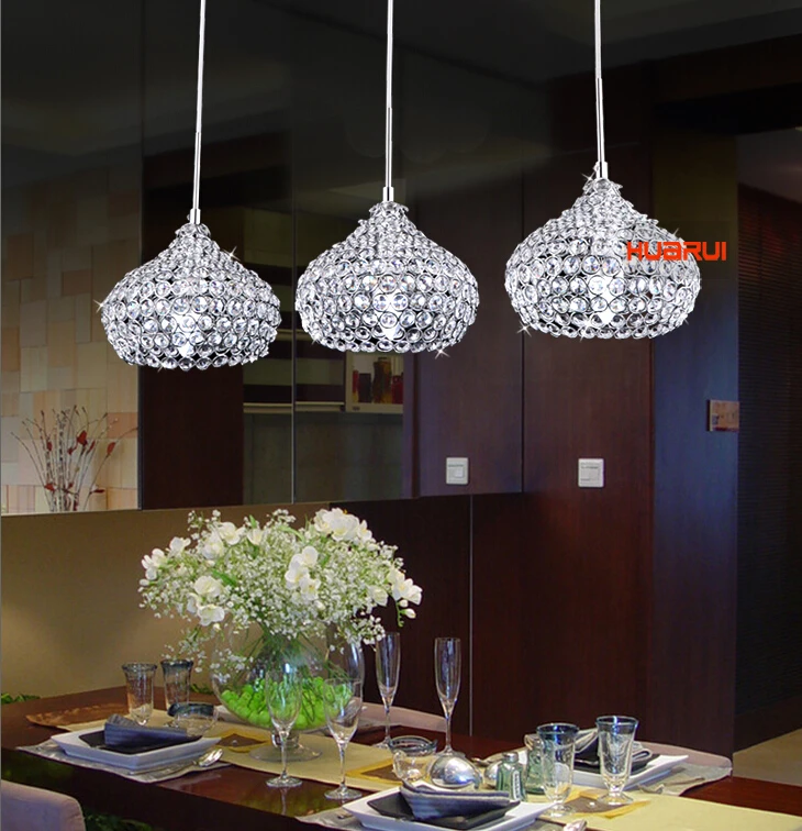 1 Light NEW Modern Elegant LED Crystal pendant Lamp Kitchen Bar ceiling Lighting 
