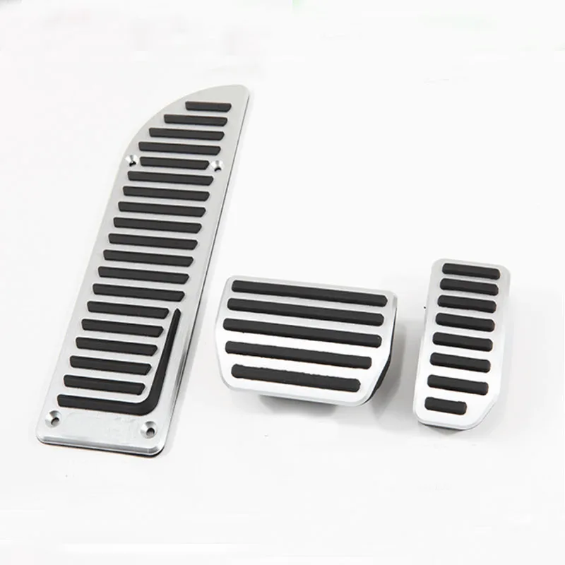 Aluminum Footrest Gas Brake Pedals Pad kit auto car no drilling cool
