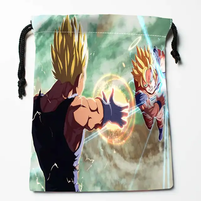 New Arrival Dragon Ball Z Goku Fight Drawstring Bags Custom Storage
