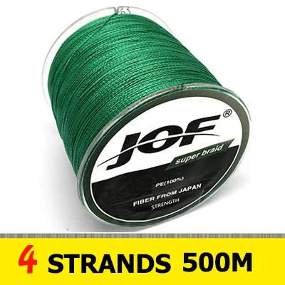 JOF 300 м 500 м 1000 м 4 нити 8 нитей многоцветная PE плетеная леска - Цвет: 4 Strands 500M