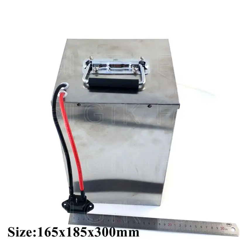 Lithium battery 36v 70Ah Steel shell powerful 3000w 2000W for EV RV 36v solar panel energy storage batteries + 43.8v 5A charger (1)