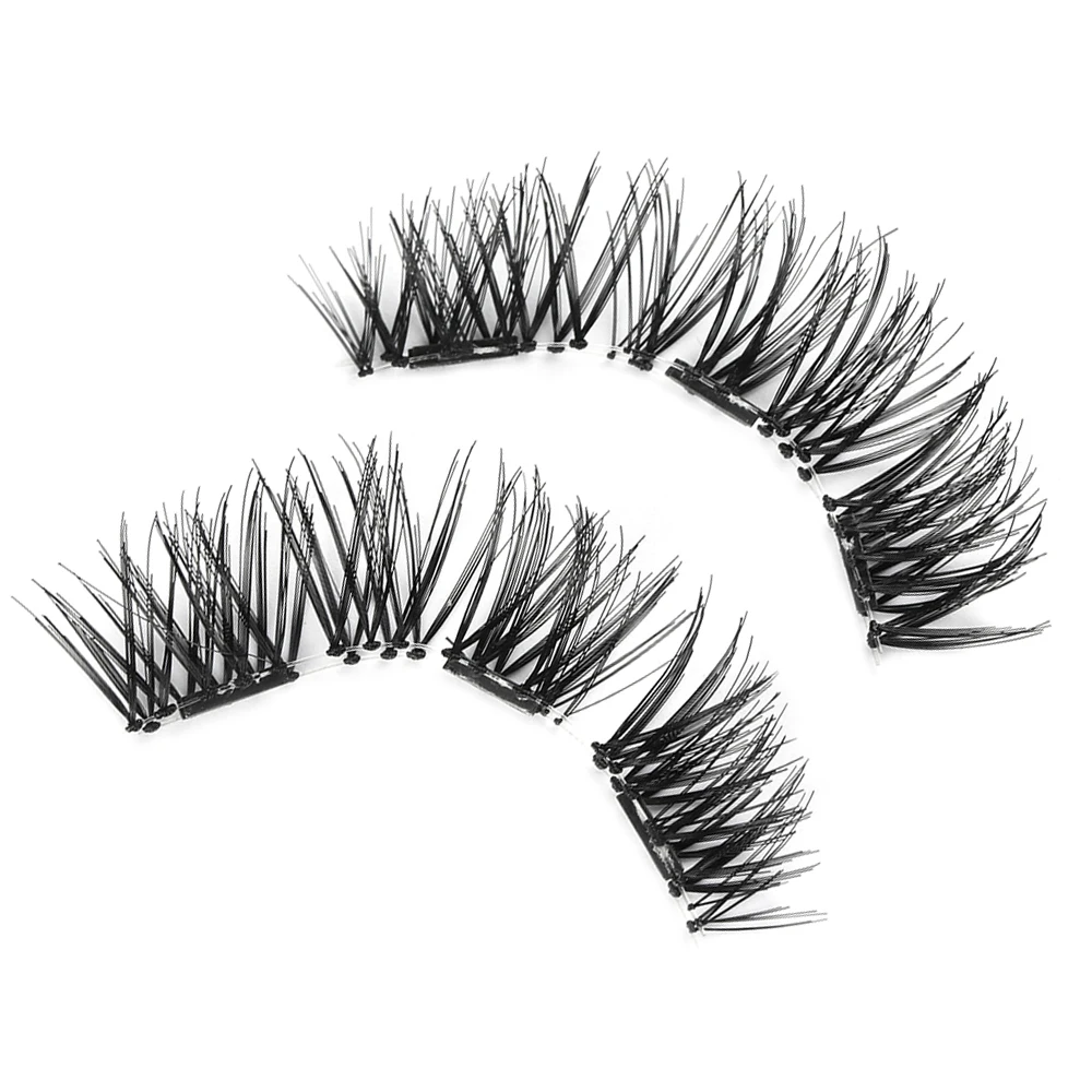 

4pcs/Set Handmade 6D Magnetic Eyelashes False Eyelashes Fake Eyelash Magnet Fake Eye Lashes Hand Made Strip Lashes Wholesale