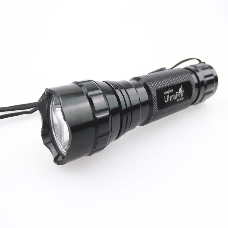 

Torch Lamp for Camping Cycling 501B CREE XML T6 3000K Warm White Light OP 5-Mode LED Flashlight Power by 1x18650 Battery