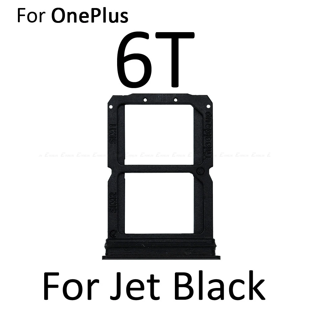 Высокое качество лоток для sim-карты для Oneplus 6 6T 7 Pro держатель слота для сим-карты Запчасти - Цвет: For Jet Black 6T