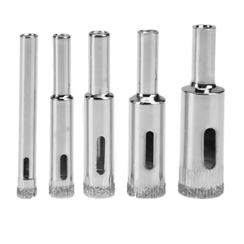 5pcs/set Diamond Coated Core Hole Saw Tiles Marble Glass Ceramic Cutter