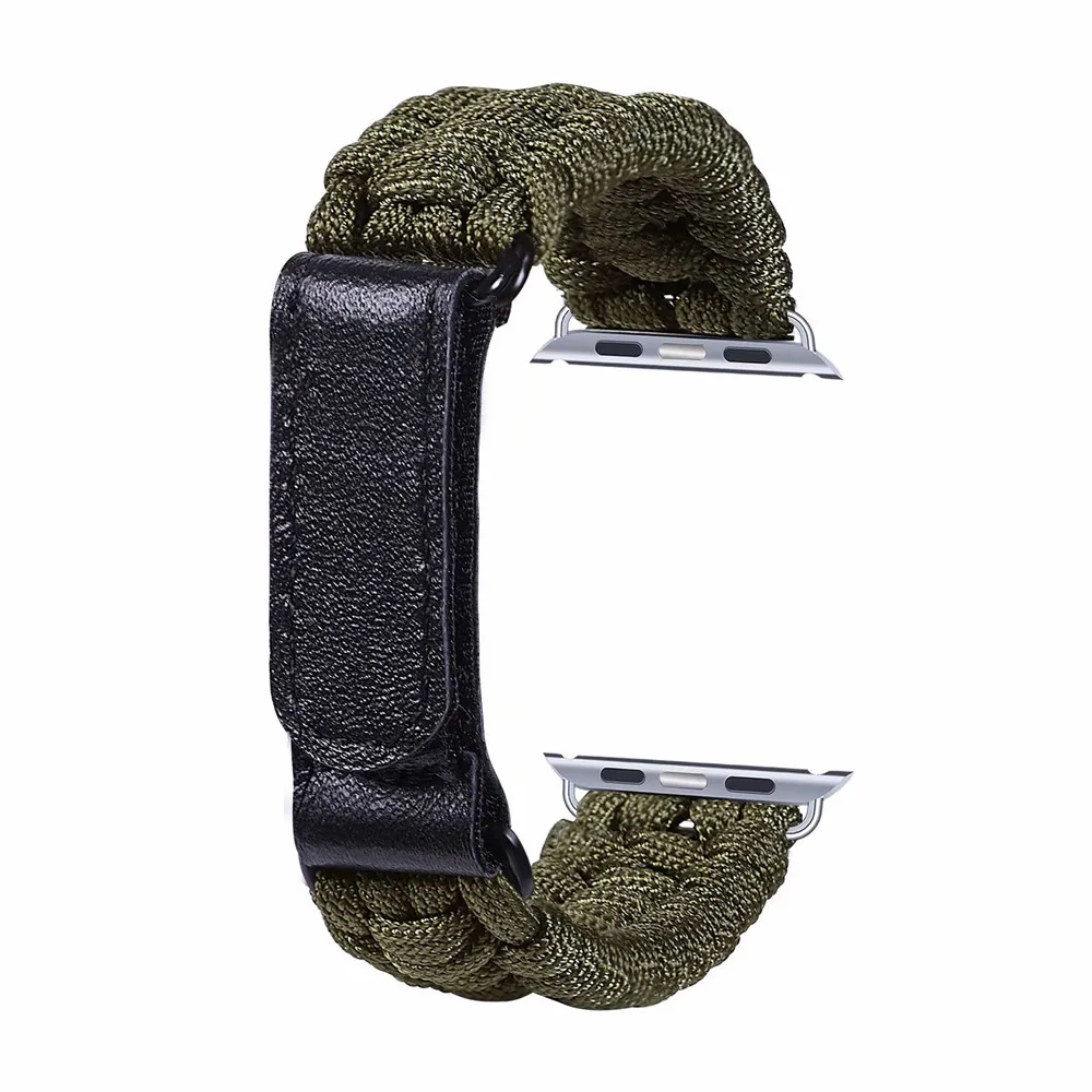 Новое поступление нейлоновый зонтик веревка ремешок для Apple Watch Band 42/38/44/40 мм тканый спортивный браслет серии 5 4 3 2 1 ремень