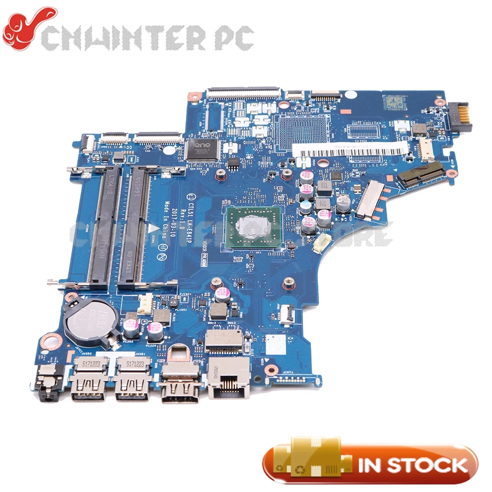 Flash Sale  NOKOTION 924720-601 CTL51/53 LA-E841P MAIN BOARD For HP 15-BW 15-bw066sa Laptop Motherboard DDR3 wi