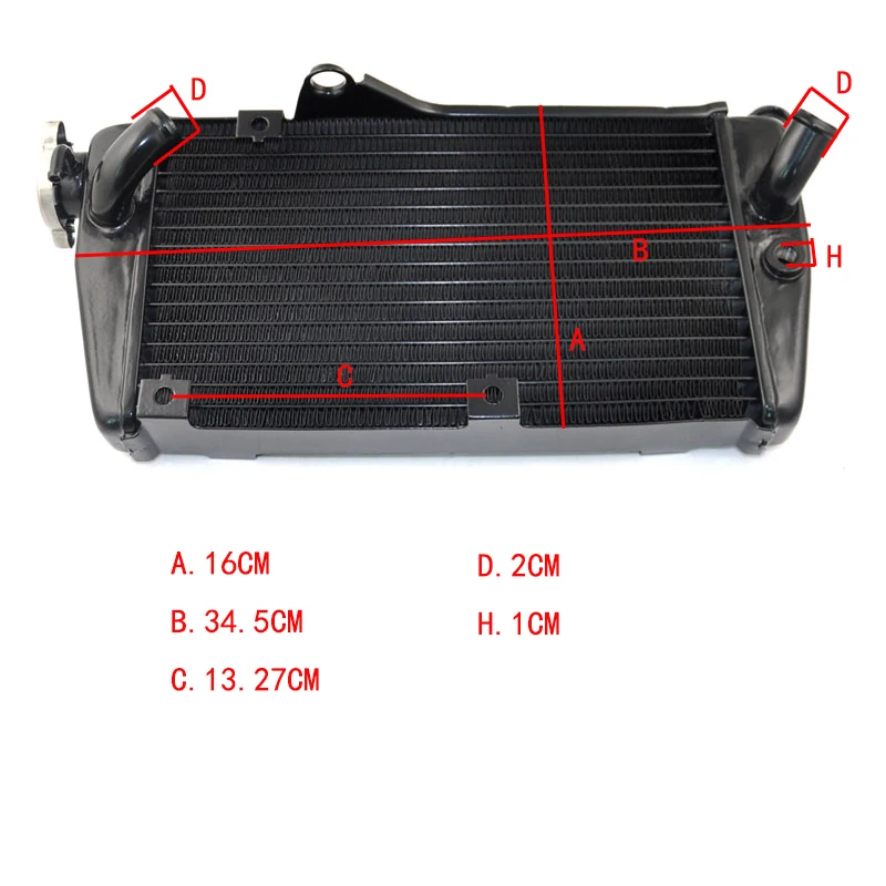 

LOPOR For KLR650 KL650 1987-2007 KLR 650 87-07 Motorcycle Aluminium Replacement Engine Cooling Radiator
