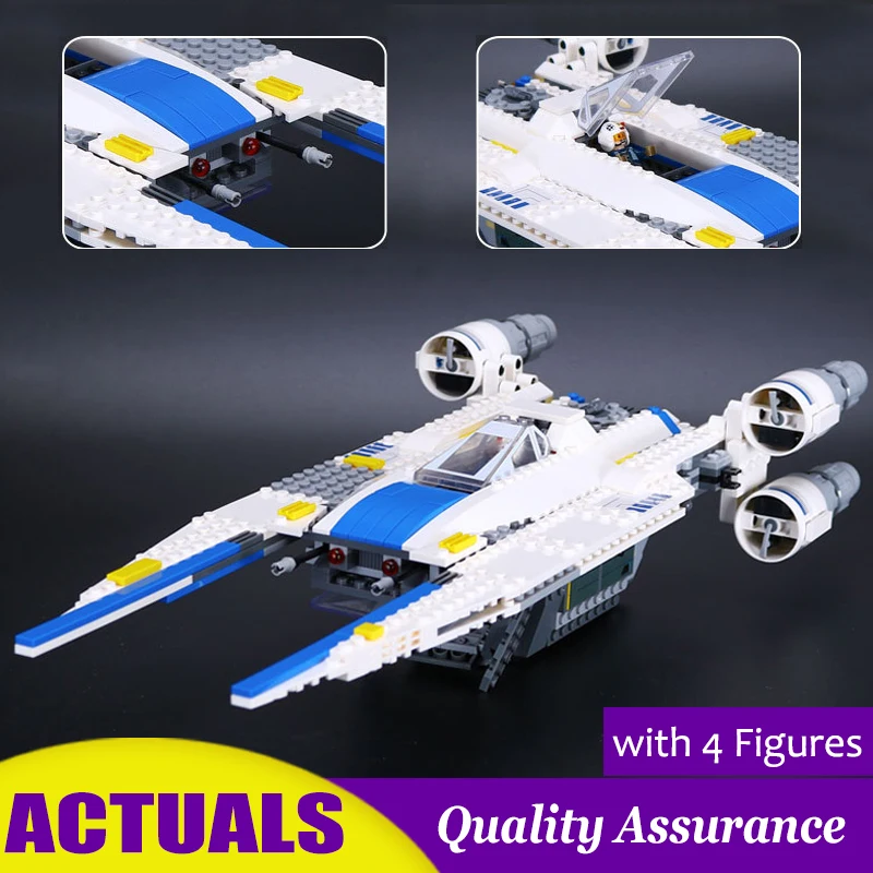 

Rebel U-wing Fighter Compatible Lego 75155 05054 Star Series Wars Building Blocks Space Plan Ship Bricks Kids Assembly Toy