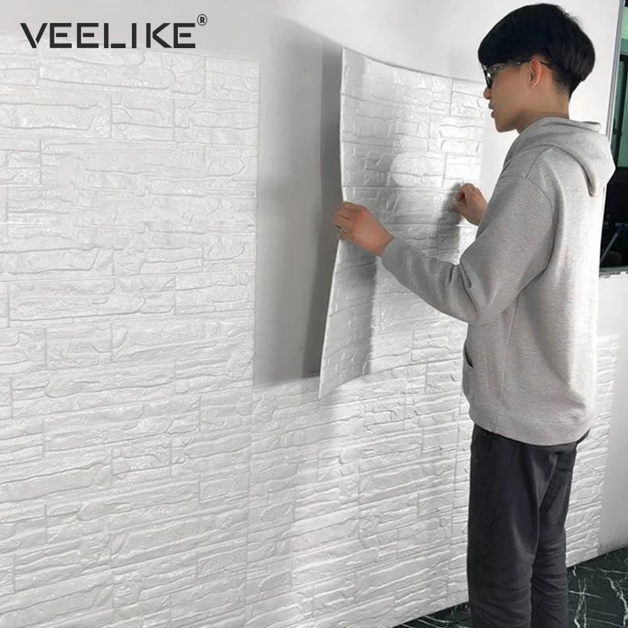 3D Self adhesive Waterproof Brick Wallpaper for Living Room TV Background 3D Wall Stickers Kitchen Wallpaper Bedroom Home Decor 3D Self adhesive Waterproof Brick Wallpaper for Living Room TV Background 3D Wall Stickers Kitchen Wallpaper Bedroom Home Decor