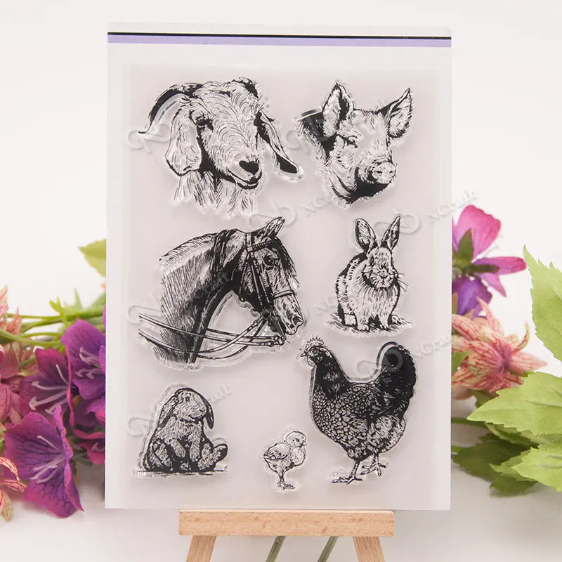 

KLJUYP Poultry Clear Stamps Scrapbook Paper Craft Clear stamp scrapbooking