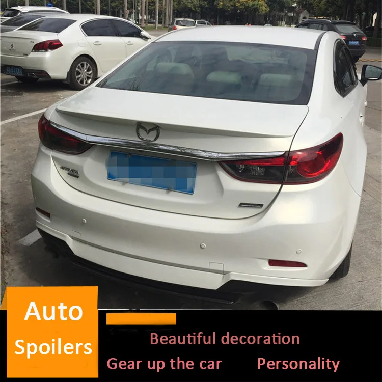 Для Mazda 6, спойлер-, мазда 6, ATENZA, спортивный спойлер, абс материал, автомобильное заднее крыло, грунтовка, цвет багажника, задний спойлер, спортивный