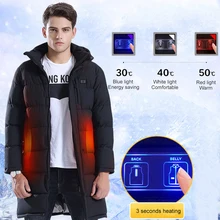 Хлопковая куртка с инфракрасным подогревом с USB, зимняя теплая одежда с электроприводом, одежда с постоянной температурой, верхняя одежда