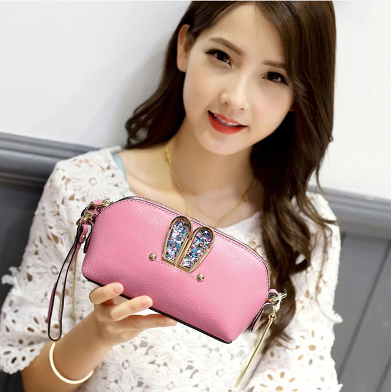 

Cute Rivet Women Messenger Shoulder clutch Bags PU Leather Bags Women Blue Black Mini Crossbody Bag with Chain Shell Handbag