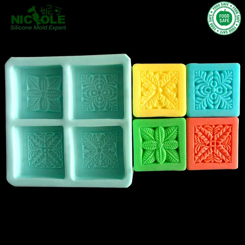 

Soap Mold Square Flower Flexible Silicone Mould For Candle Resin Candy Craft