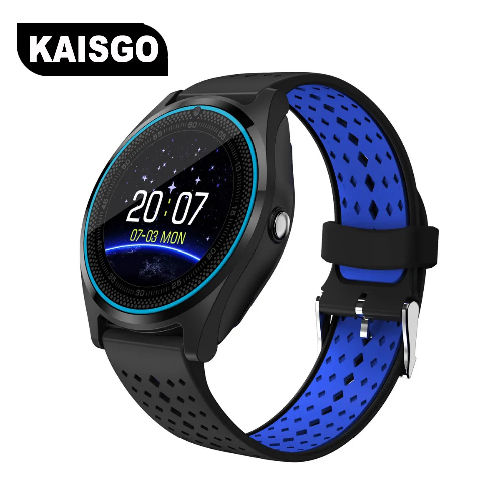 KAISGO V9 Smart Watch with Camera Bluetooth Smartwatch SIM Card Wristwatch for Android Phone Wearable Devices pk dz09 A1 gt08 |