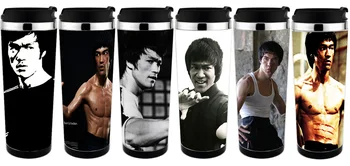 

free shiping Bruce Lee travel mug adversing mug easy for DIY , can design mug for gift , new cap easy for drink