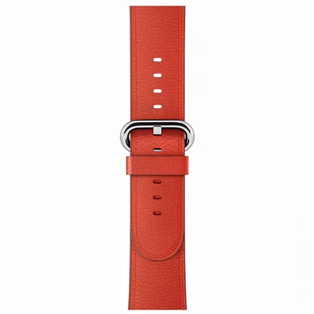 Современный классический ремешок с пряжкой для apple watch серии 5 4 3 2 ремешок для iwatch 44 мм 40 мм 38 мм 42 мм браслет умные аксессуары на запястье - Цвет ремешка: Red