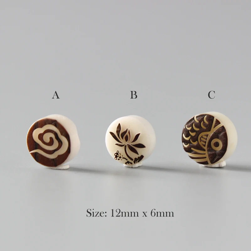 Оптовая продажа китайские традиционные бусины знаки на удачу Tagua Nut Artisan ручной