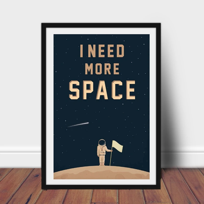 Space-Poster-Wall-Art-Canvas-Prints-I-Need-More-Space-Science-Art-Canvas-Painting-Outer-Space (1)