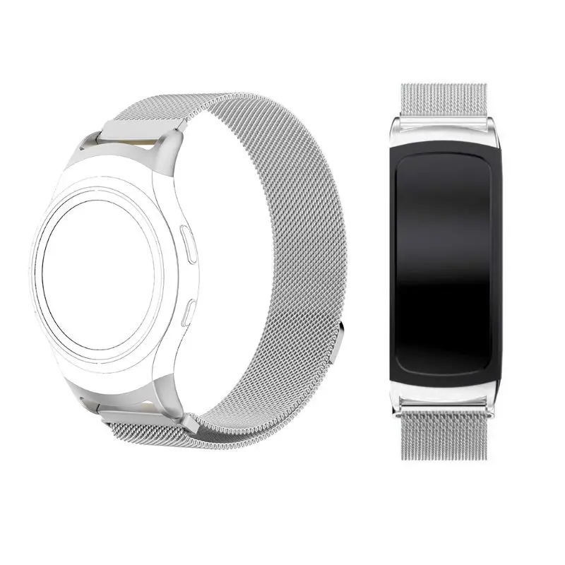 Браслет из нержавеющей стали магнитный ремешок для samsung gear Fit 2 Fit2 Pro SM R360 Смарт