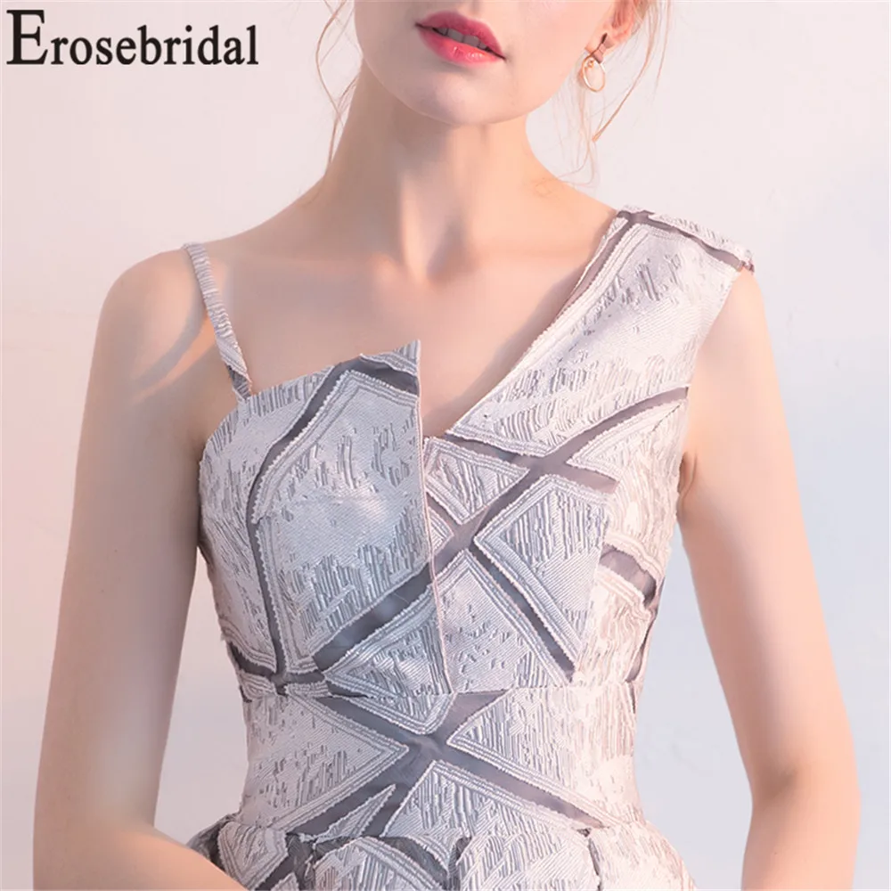 Erosebridal Короткие платье для выпускного вечера красный, серый Формальные Для женщин праздничная одежда ультра мягкой ткани Уникальный дизайн шеи