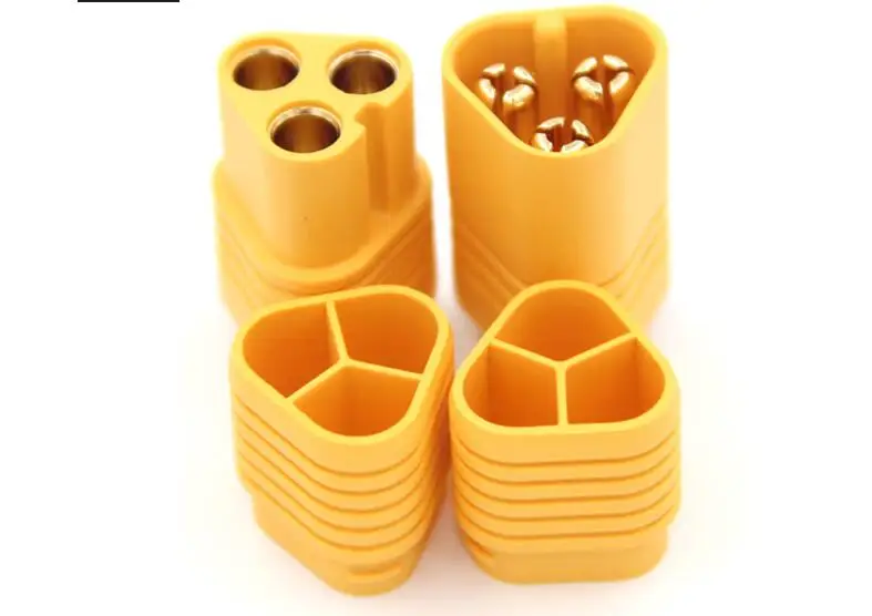 Register shipping 10 pairs Original AMASS MT60 3 5mm 3 pole Bullet Connector Plug Set For