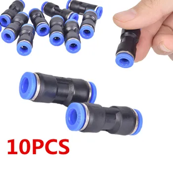

10Pcs/lot New PU 6mm Straight Push In Fitting Pneumatic Push To Connect Air Quick Fitting Connectors