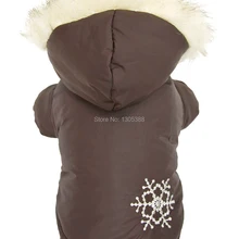 Кофейная Снежная щетина Двусторонняя стильная зимняя куртка для собаки CPAM Одежда для собак