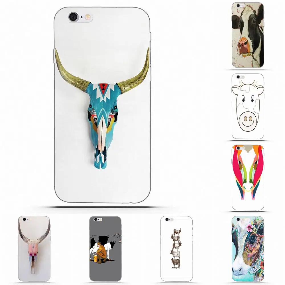 Wexoeq дизайн корова для Huawei G7 Y6 II Y7 Xiaomi Redmi Note 2 3 5 Mi 4 4C 4I 5S 5X 6X 8 SE Pro мягкие чехлы