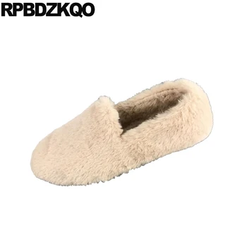 

flats women 2018 loafers comfy round toe fur chinese designer ladies korean footwear cheap shoes china slip on latest winter