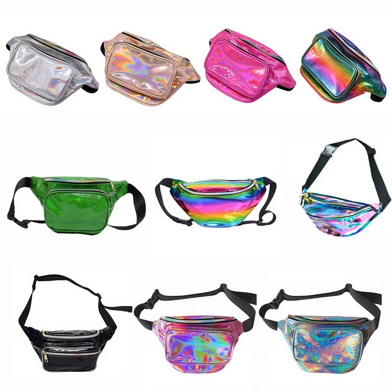 

New Holographic Fanny Pack Laser Waist Packs Heuptas Hip Bag Women's Waistband Banana Bags Waist bag Unisex bolso