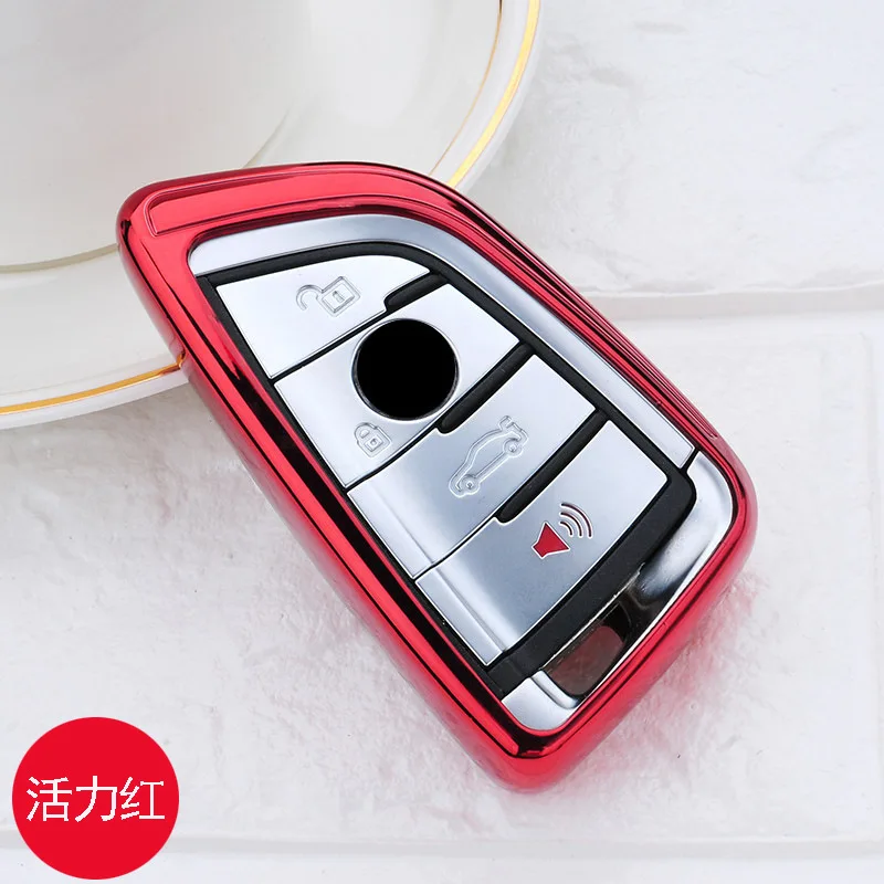 

Soft TPU Car Key Case Key Cover Key Shell Protector for BMW X5 F15 X6 F16 G30 7 Series G11 X1 F48 F39 Accessories Car Styling