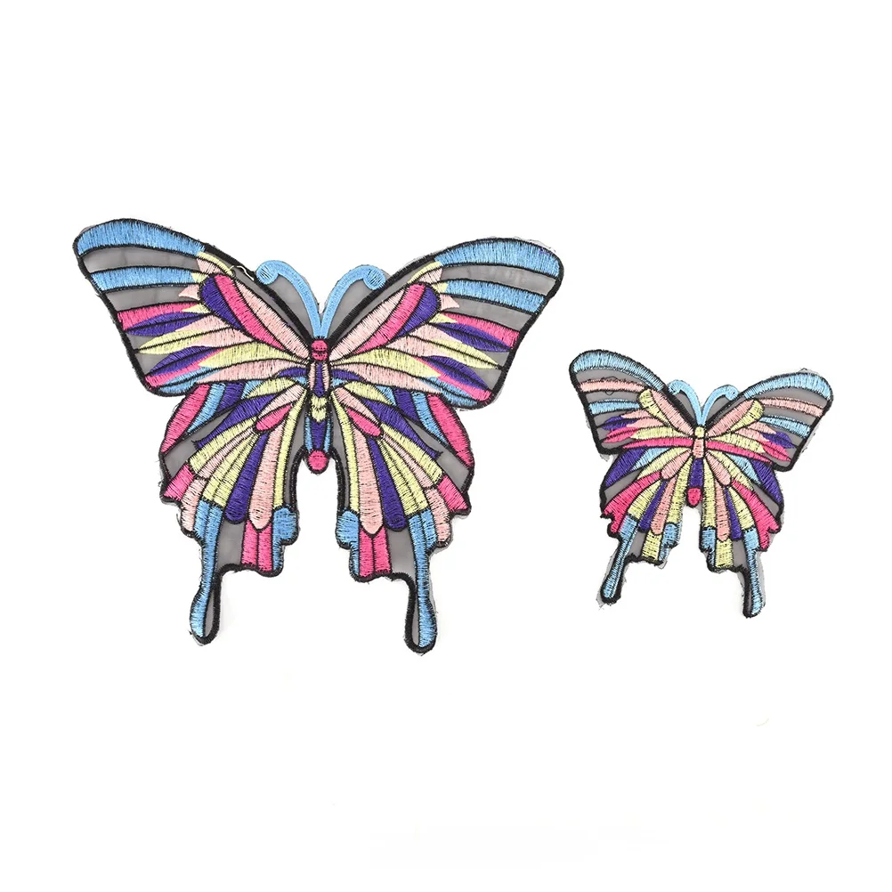 DIY Butterfly Patch Chic Big Embroidery Cloth Stickers Clothes Clothing Accessories | Дом и сад