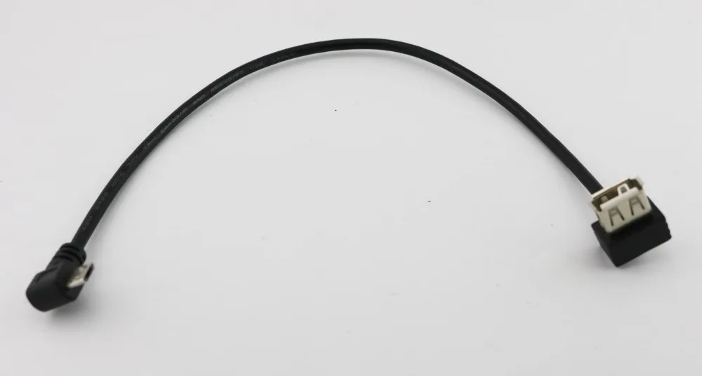 

2pcs USB 2.0 A Female Angled to Micro USB 5 Pin Male Left Angled Data Charger Charging Adapter Cable Cord 1FT