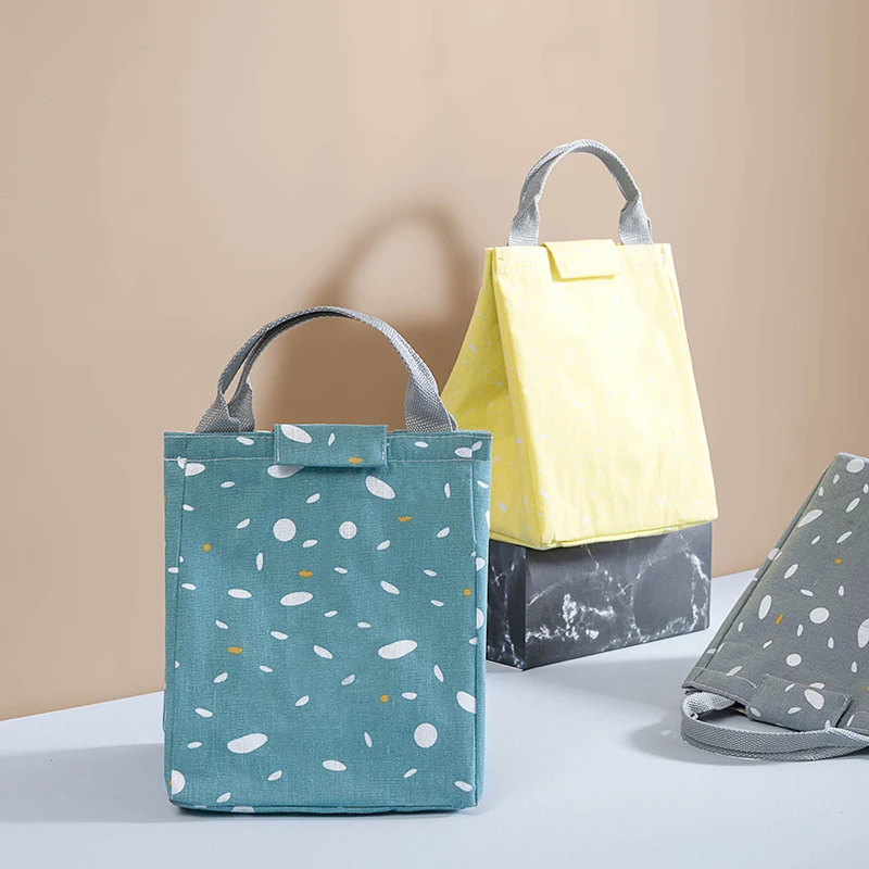 

BONAMIE Women Insulated Thermal Cooler Lunch Bag Portable Lunch Bag With Hook&loop New Ladies Girls Kids Food Picnic Bag Box