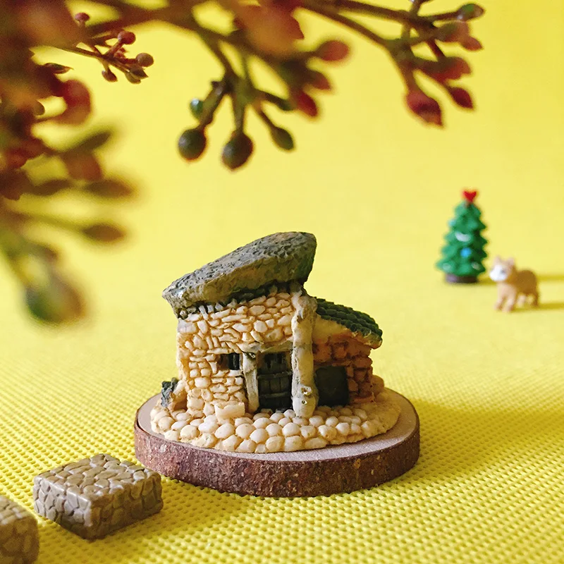 Newl Miniature Shabby Cottage Tiny House Cute Fairy Garden Gnome Moss Terrarium Home Decor Crafts H039 Toy Model Decorative Craftsgarden Aliexpress Cute Fairy Garden Gnome Moss Terrarium