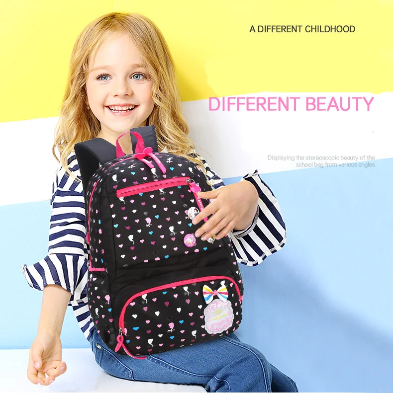 Школьный рюкзак, новинка, милые модные школьные сумки для девочек, легкий водонепроницаемый однотонный Детский рюкзак, школьный рюкзак