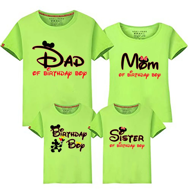 Одинаковая семейная футболка с Микки Маусом на день рождения, футболка с Микки и Минни на день рождения для девочек, одинаковые комплекты с Минни Маус