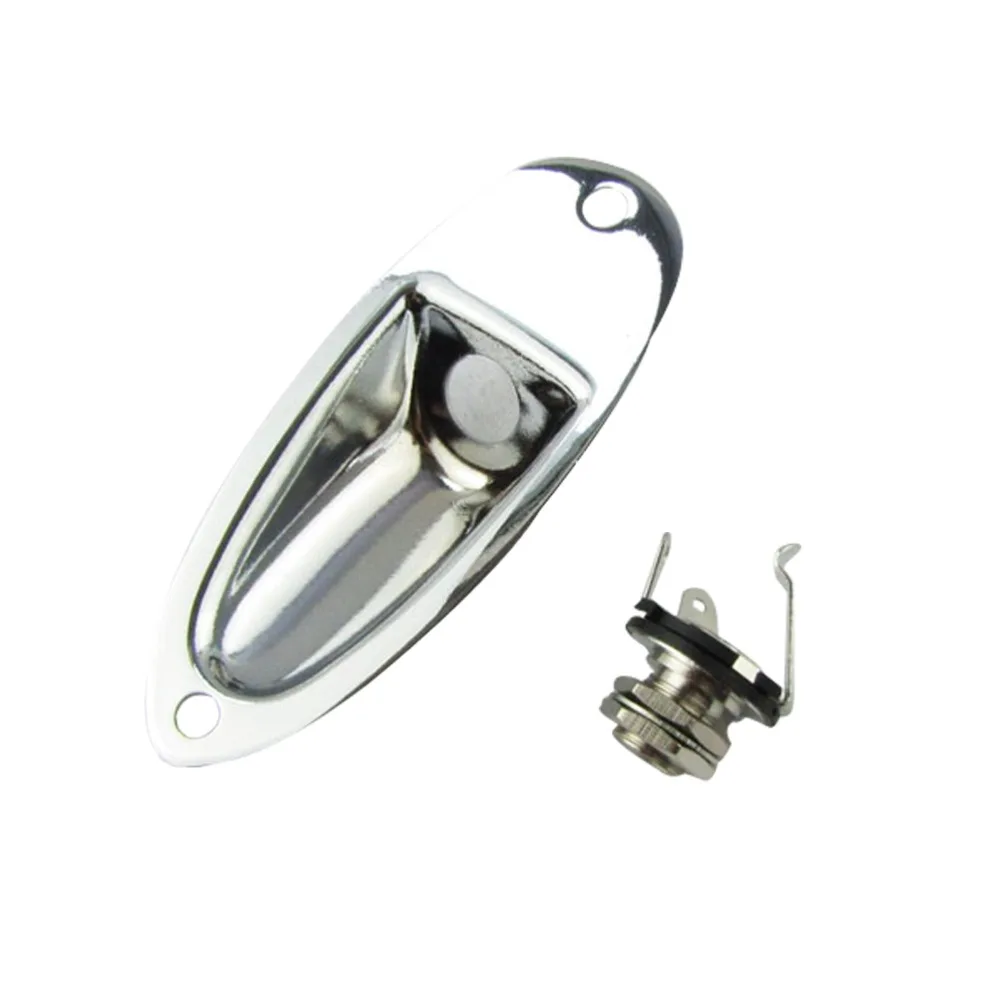 

NEW Guitar Jack Plate 1/4" 6.35 Guitar Pickup Output Input Jack Plug Socket Boat Style For FD ST Electric Guitar