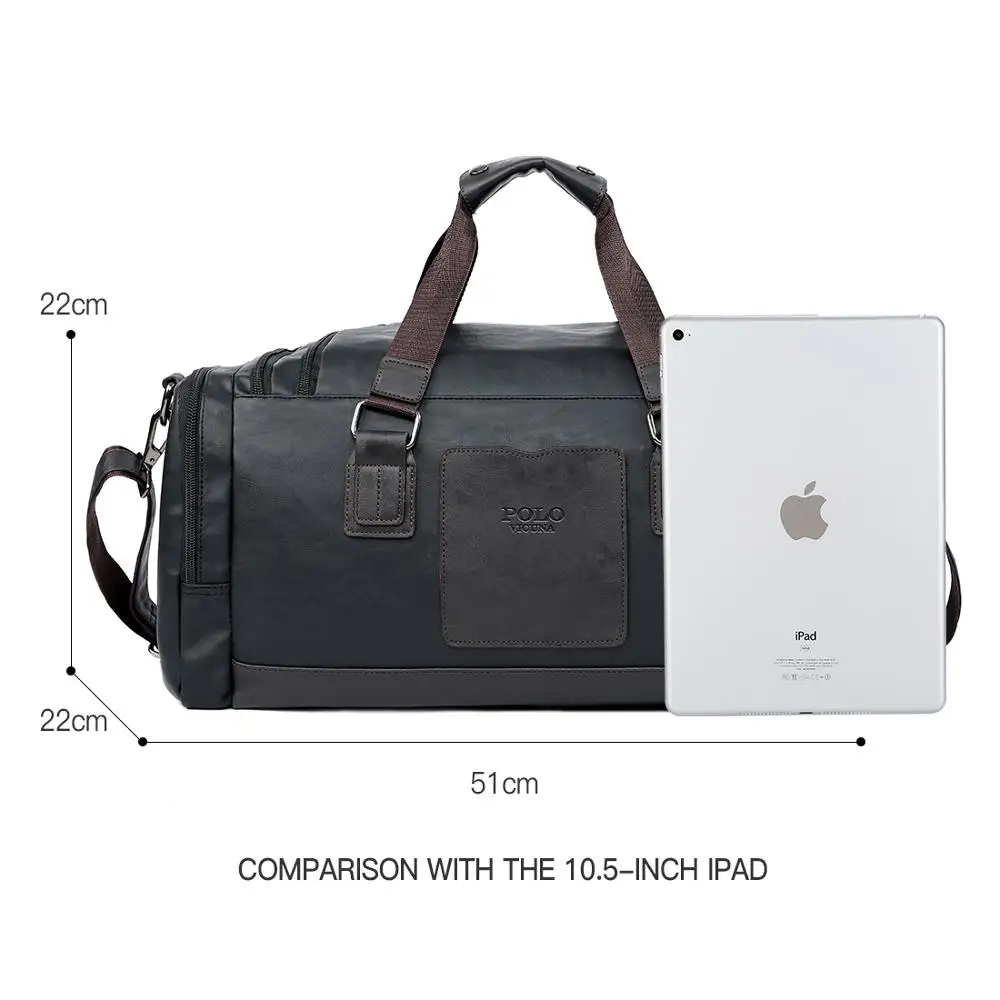 VICUNA POLO, большие вместительные мужские дорожные сумки, простая контрастная Черная спортивная сумка для путешествий, Повседневная брендовая дорожная сумка для мужчин, Новинка