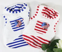 1pcs dogs cats fashion spring summer vest doggy lovely strip vest puppy cute shirts pets products pet clothes dog apparel XS-XL