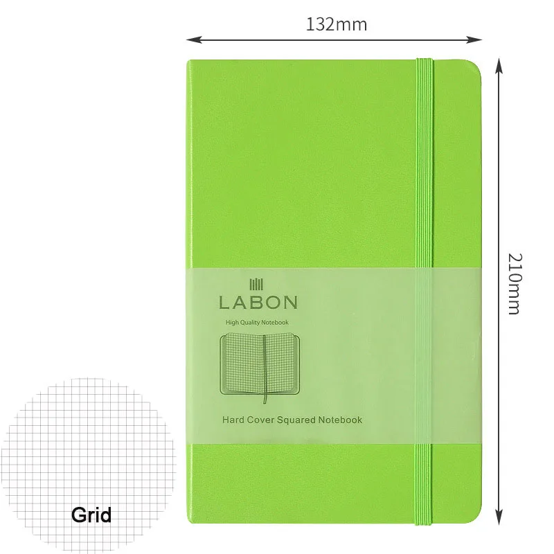 Классический А5 блокнот в твердом переплете в виде пули, блокнот в сетку, бумажный блокнот, ежедневник, дневник, школьные офисные принадлежности - Цвет: Grid inner page