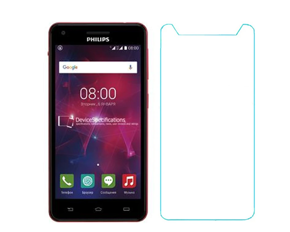 

Tempered Glass for Philips Xenium V377 Explosion-proof Protective Front Film Screen Protector mobile for Philips Xenium V 377