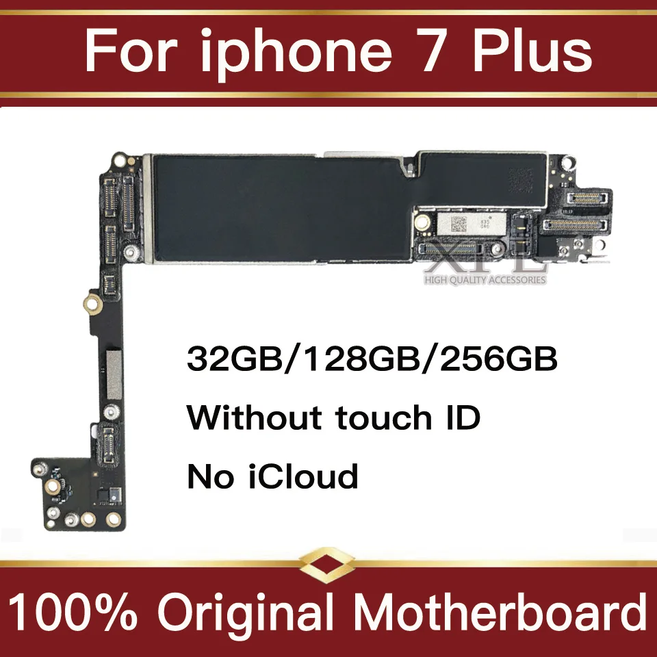 Для iphone 7 Plus материнская плата разблокирована оригинальная для без Touch ID 32 Гб 128 ГБ