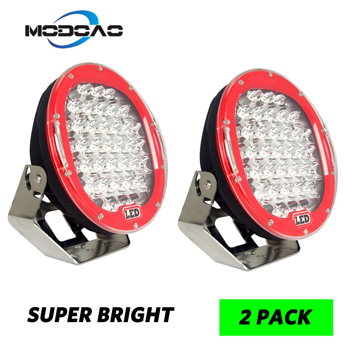 

1Pcs 2Pcs 18000lm 9inch 185W Red Round 37 Led Super Bright Driving Spot Work Light Offroad 4WD VS ARB