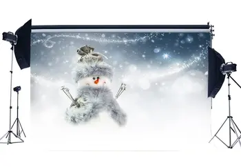 

Photography Backdrop Merry Christmas Snowman Bokeh Halos Glitter Sequins Sparkle Spots Nature Winter Scene Background